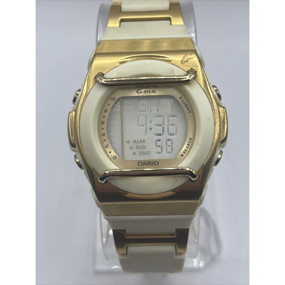Rare CASIO G-ms Gold Digital Baby-G Women's Watch MSG-162CG New Battery - Picture 1 of 6